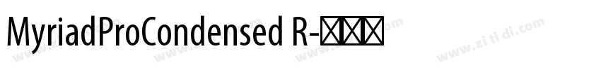 MyriadProCondensed R字体转换 MyriadProCondensed R字体转换